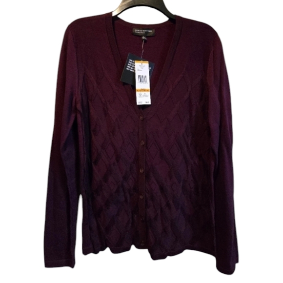 Jones New York Collection Women's plum Cardigan Style Sweater Size Small New - Picture 1 of 4